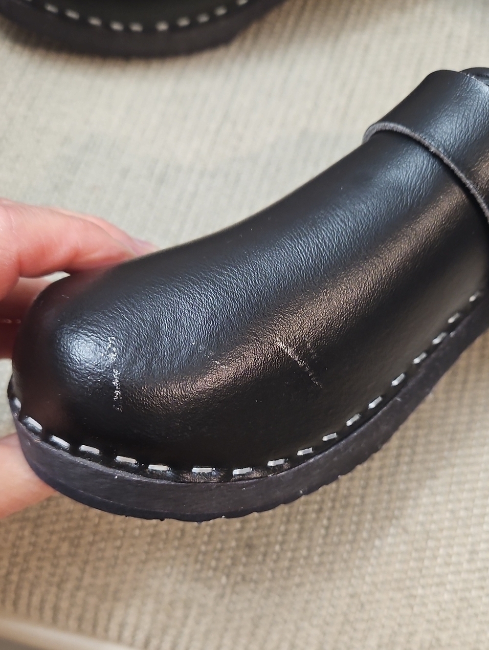 AM World of Clogs Black Leather Clogs Women 8 EU 39 Swedish Style - Picture 12 of 12